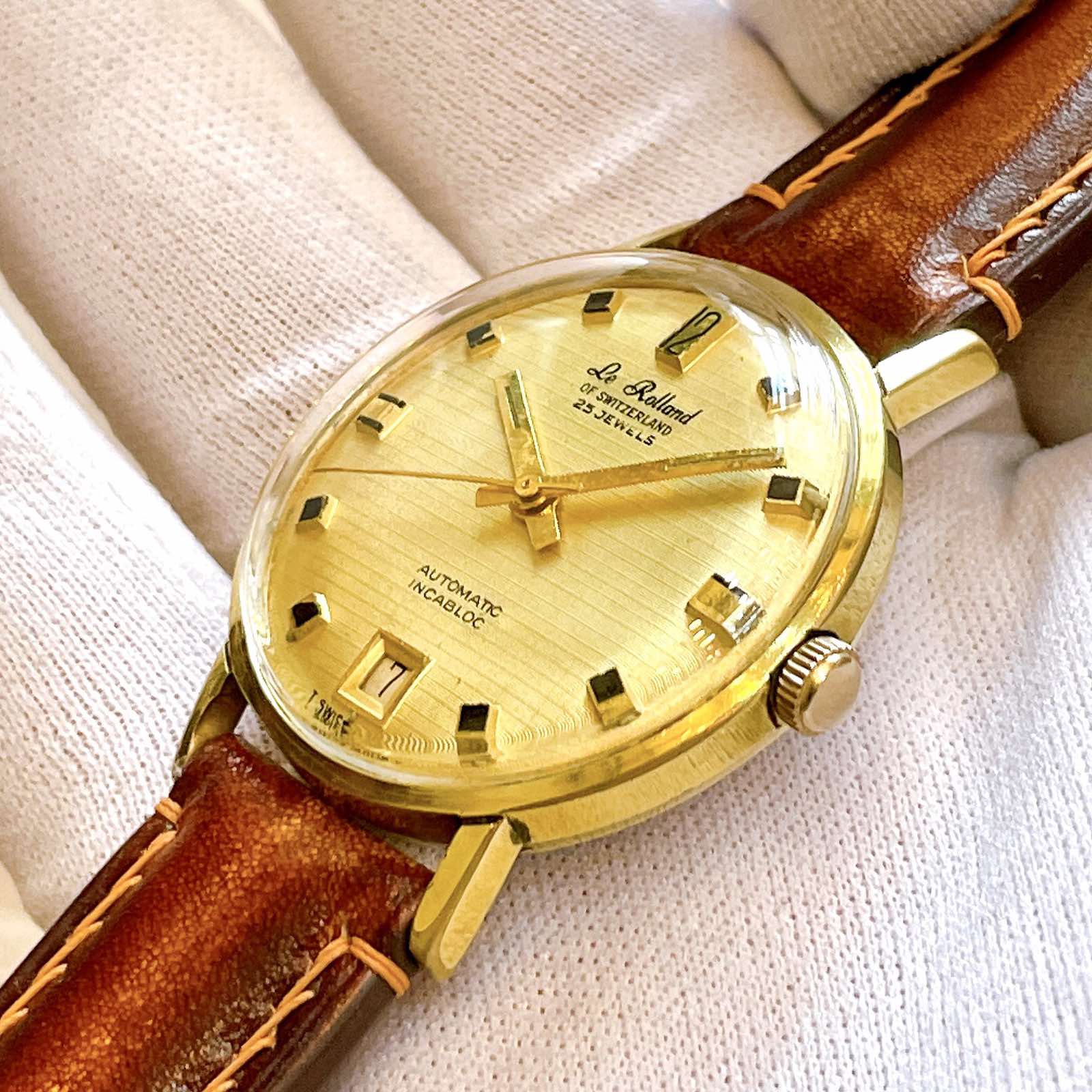 Đồng hồ Le Rolland Automatic lacke vàng 18k chính hãng thụy Sĩ 