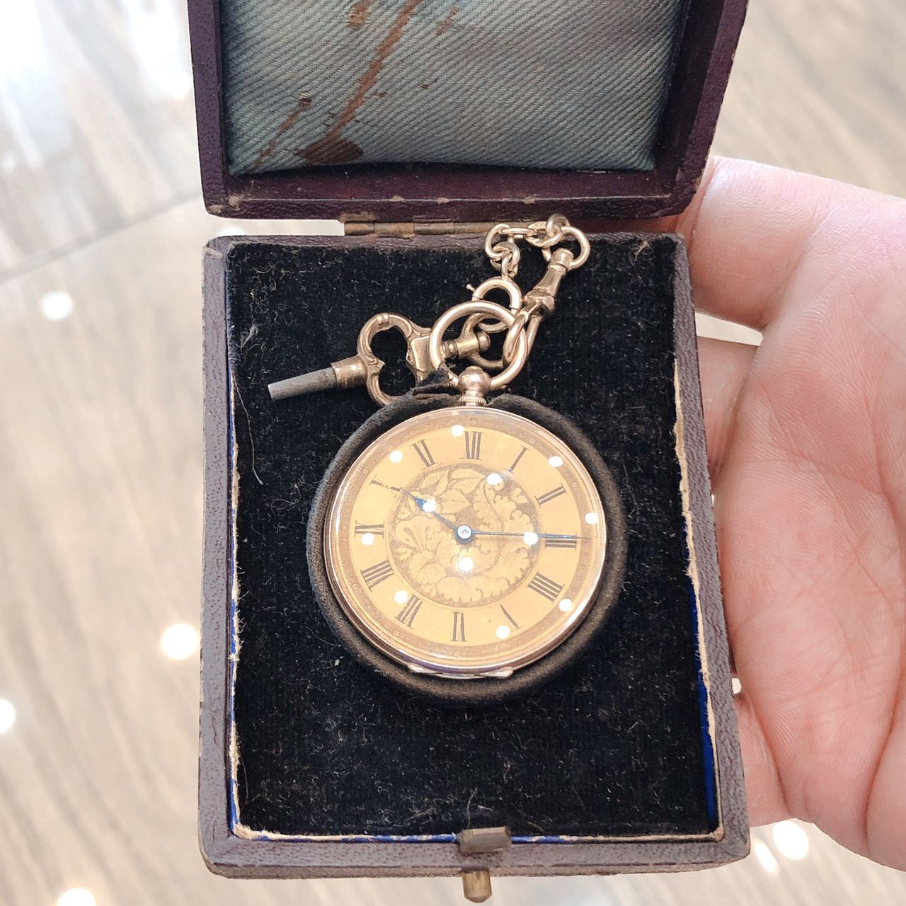 Đồng hồ cổ quả quýt siêu cổ vàng đúc nguyên khối 9k chính hãng