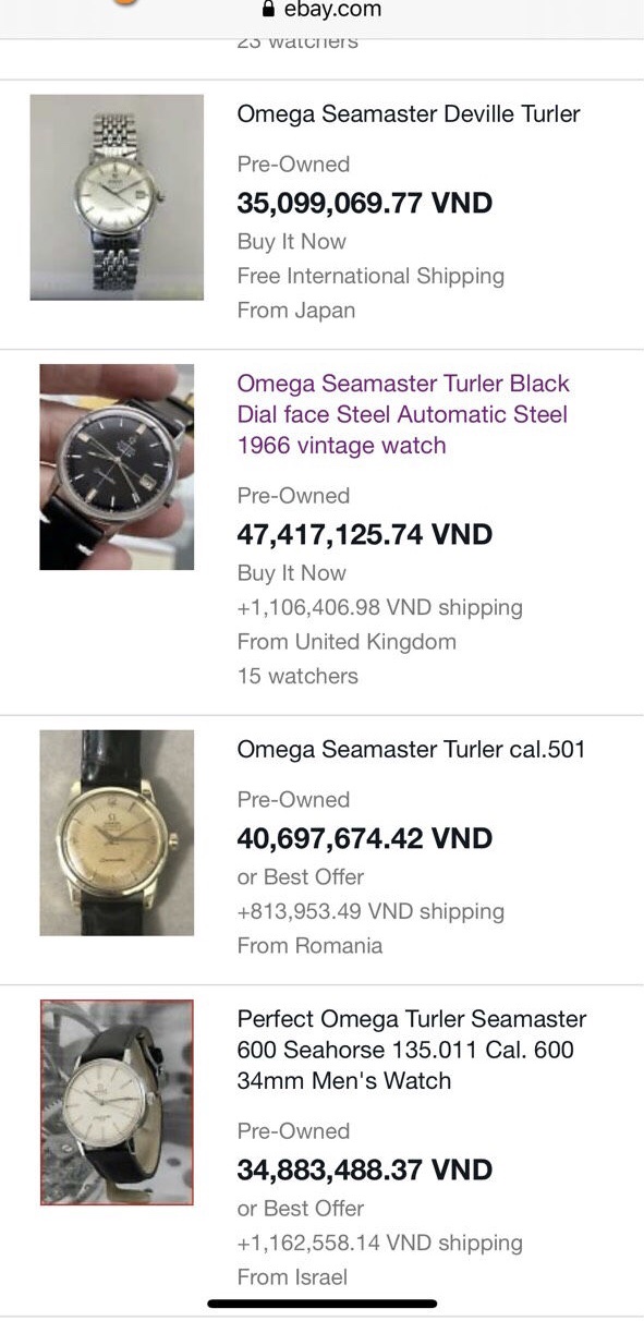 Đồng hồ cổ Omega seamaster TURLER automatic DMi chính hãng Thụy Sĩ 