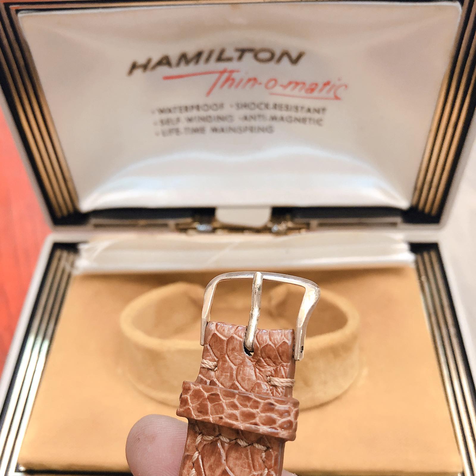 Đồng hồ cổ Hamilton thin-0-matic vàng đúc 10k zin fullbox chính hãng Thuỵ Sĩ