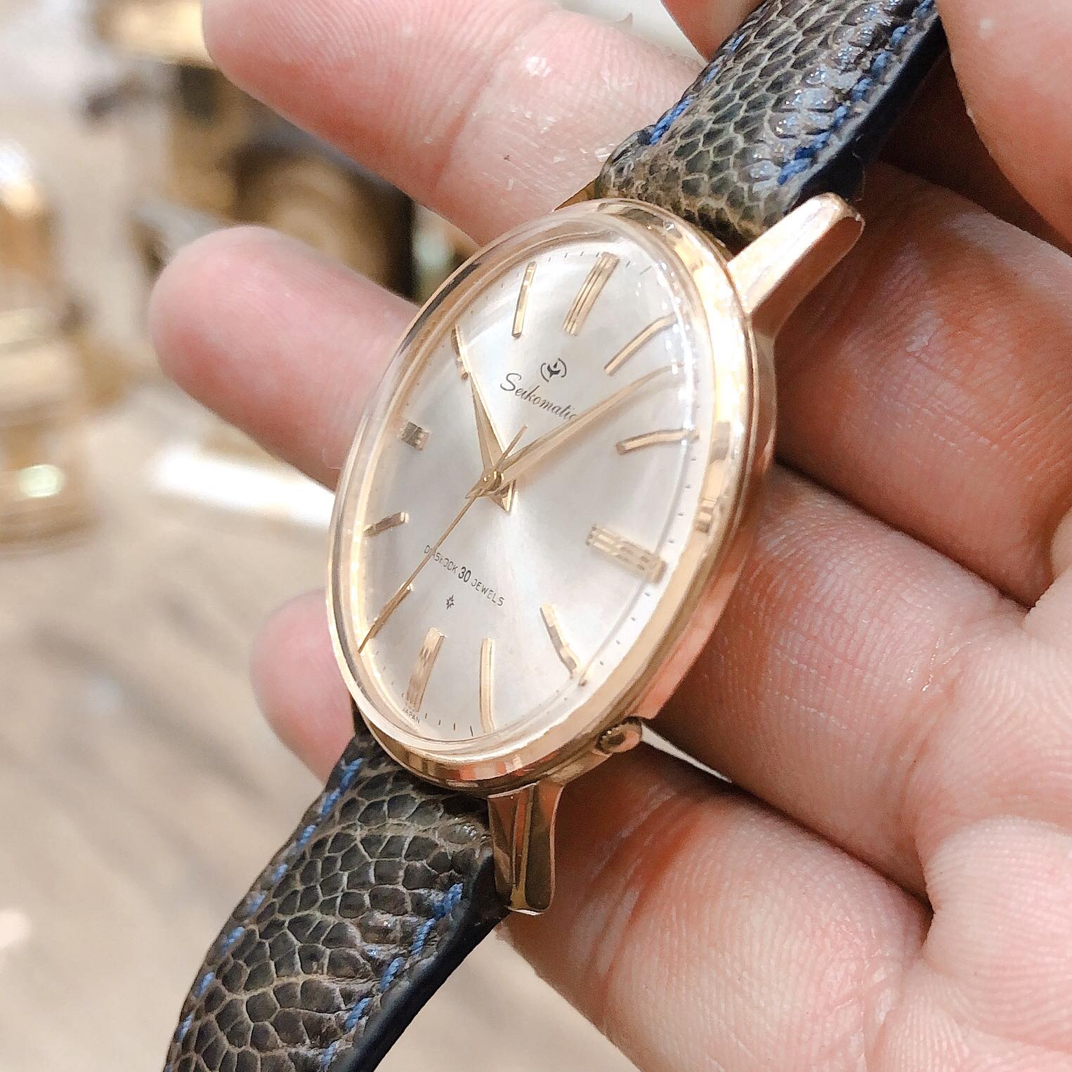 Đồng hồ cổ Seiko Matic 30 jewels automatic bọc vàng chính hãng nhật bản
