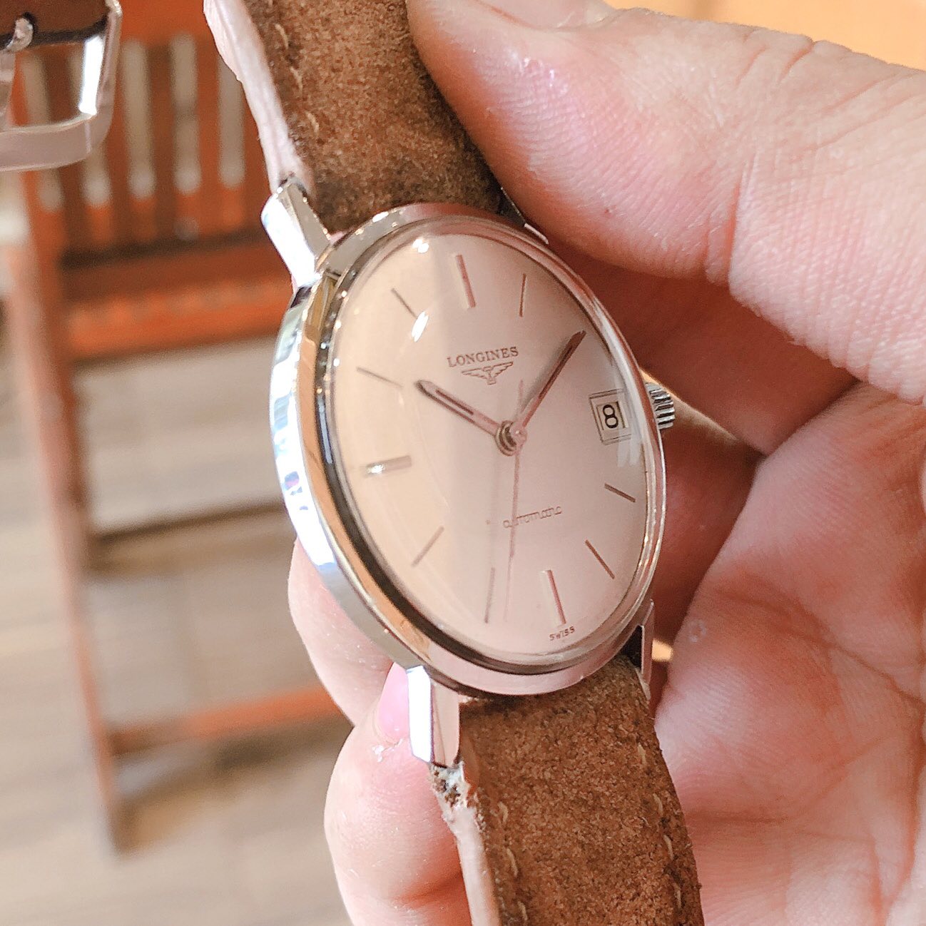 Đồng hồ cổ Longines automatic inox chính hãng Thuỵ Sĩ 