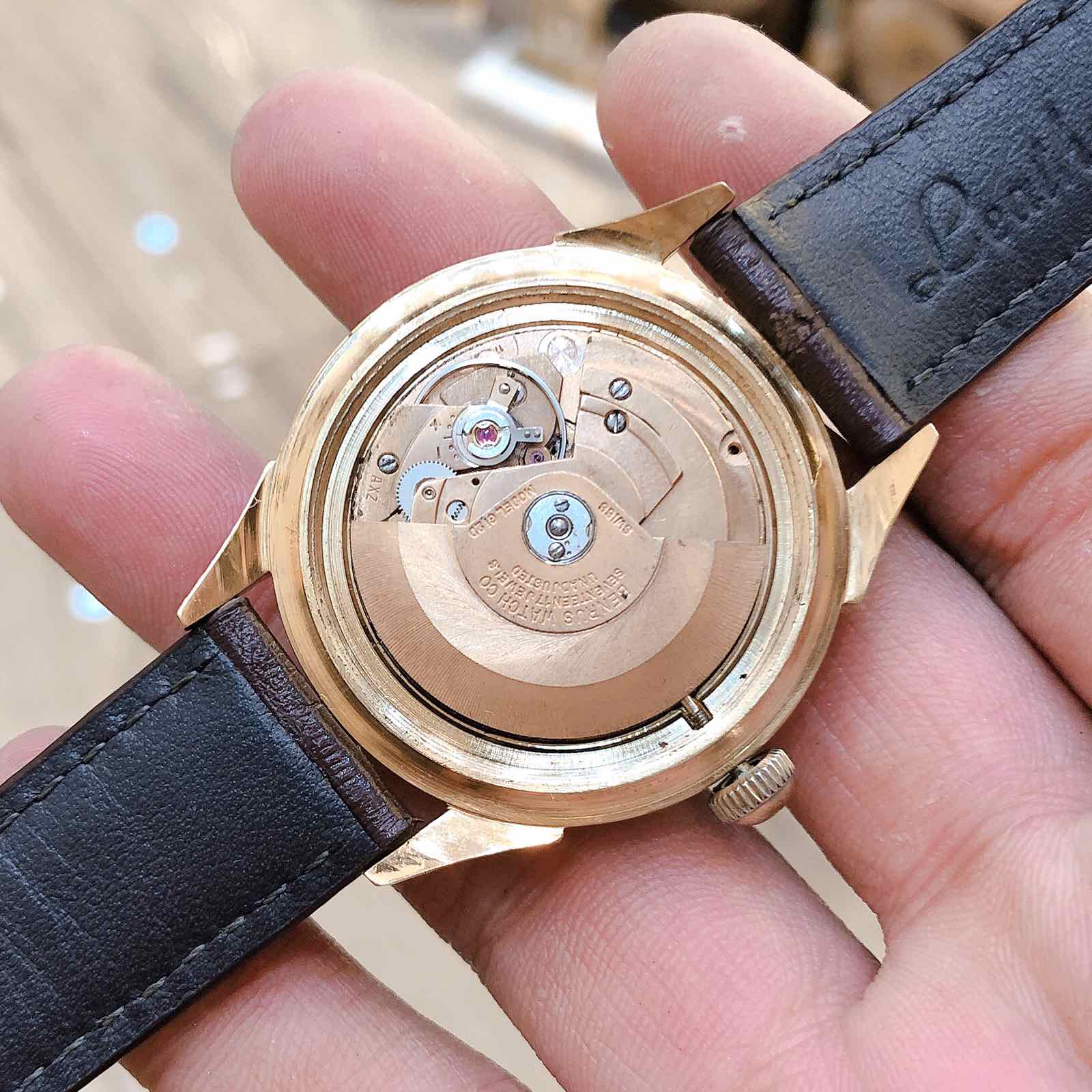 Đồng hồ cổ Benrus automatic lacke vàng size to chính hãng Thuỵ Sĩ