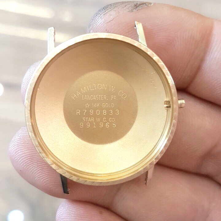 Đồng hồ cổ Hamilton lên dây vàng đúc 14k chính hãng Thuỵ Sĩ