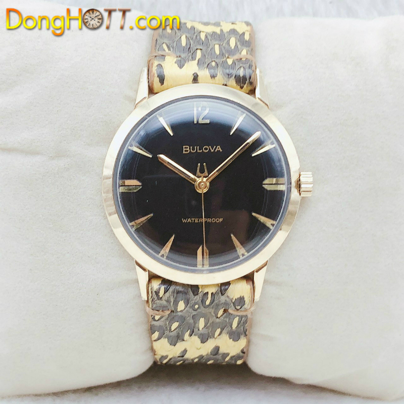 Đồng hồ cổ Bulova bao công lên dây siêu mỏng bọc vàng 10k RGP chính hãng 