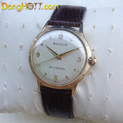 Đồng hồ cổ Bulova Automatic bọc vàng 10K chính hãng Thụy Sĩ sản xuất 1958 size đẹp, mặt đẹp, vỏ đẹp dành cho Nam