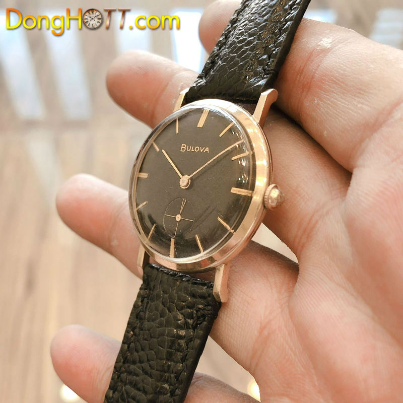 Đồng hồ cổ Bulova Bao Công Lên dây siêu mỏng bọc vàng 10k RGP