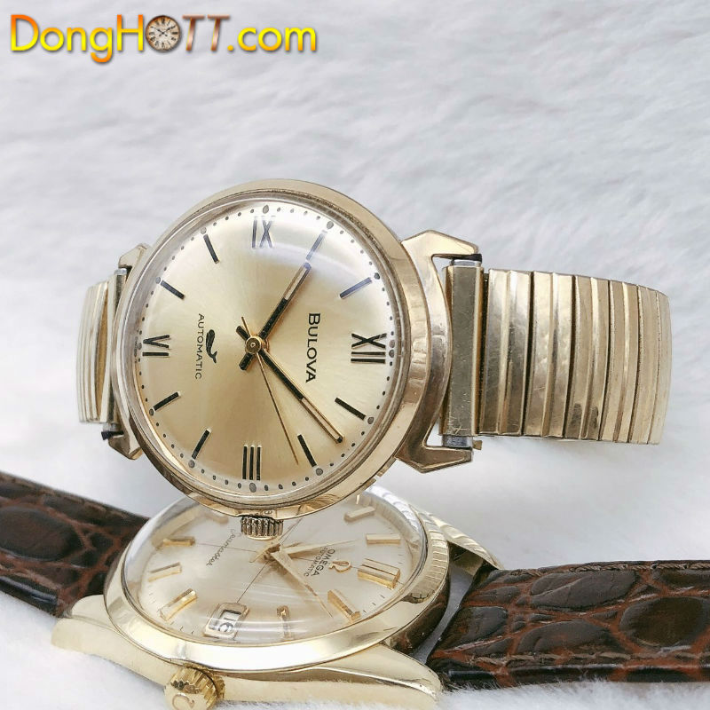 Đồng hồ cổ Bulova Automatic bọc vàng 10k chính hãng Thuỵ Sĩ