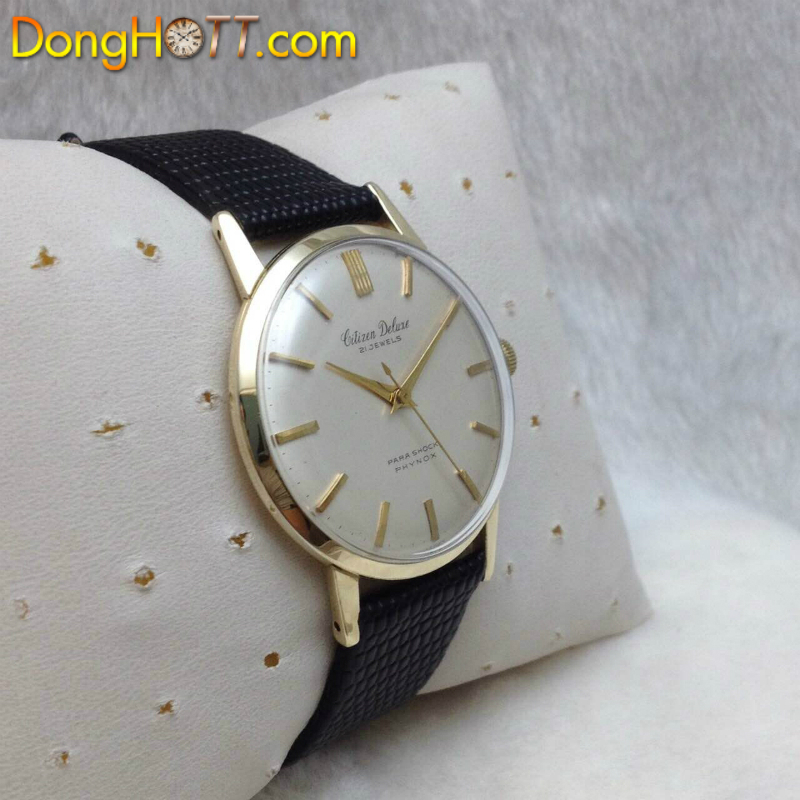 Đồng hồ cổ CITIZEN Deluxe siêu mỏng lên giây bọc vàng 14k toàn thân chính hãng Nhật