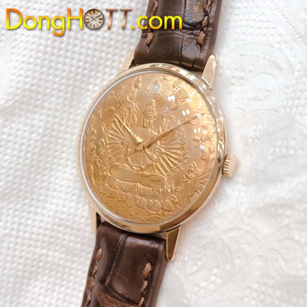 Đồng hồ cổ CITIZEN Mặt Phật bọc vàng 14k goldfilled lên dây chính hãng nhật bản 
