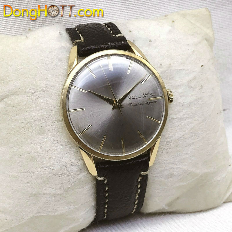 Đồng hồ cổ CITIZEN Hi-line lên dây bọc vàng 14k goldfilled chính hãng nhật bản