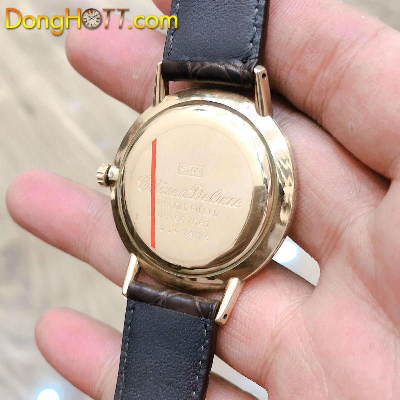 Đồng hồ cổ CITIZEN DeLuxe lên dây bọc vàng 14k goldfilled chính hãng nhật bản 
