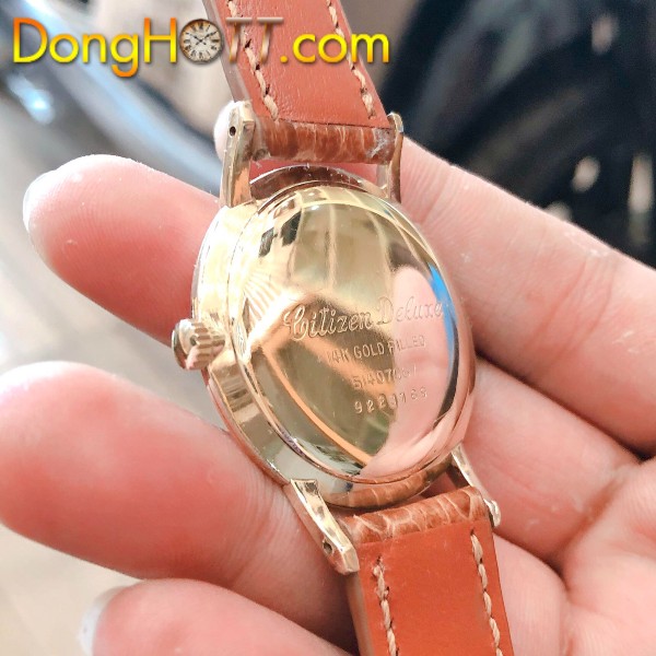 Đồng hồ cổ Citizen Deluxe lên dây bọc vàng 14k goldfilled chính hãng nhật bản