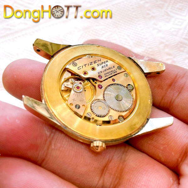 Đồng hồ cổ Citizen Tice lên dây bọc vàng 14k 80 micro chính hãng nhật bản 