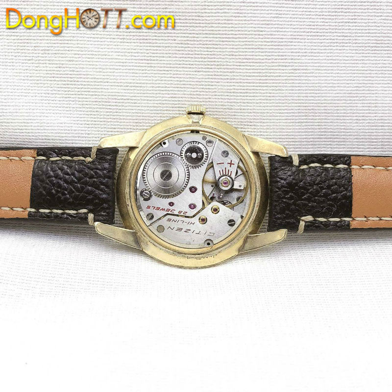 Đồng hồ cổ CITIZEN Hi-line lên dây bọc vàng 14k goldfilled chính hãng nhật bản