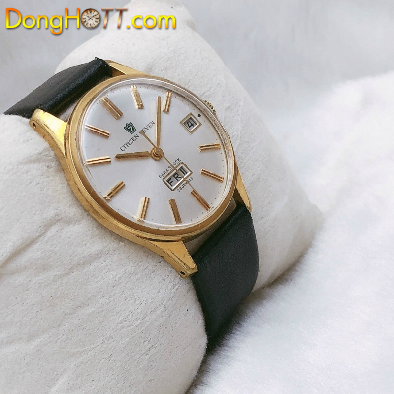 Đồng hồ cổ CITIZEN SEVEN lên dây lacke vàng 18k chính hãng Nhật 