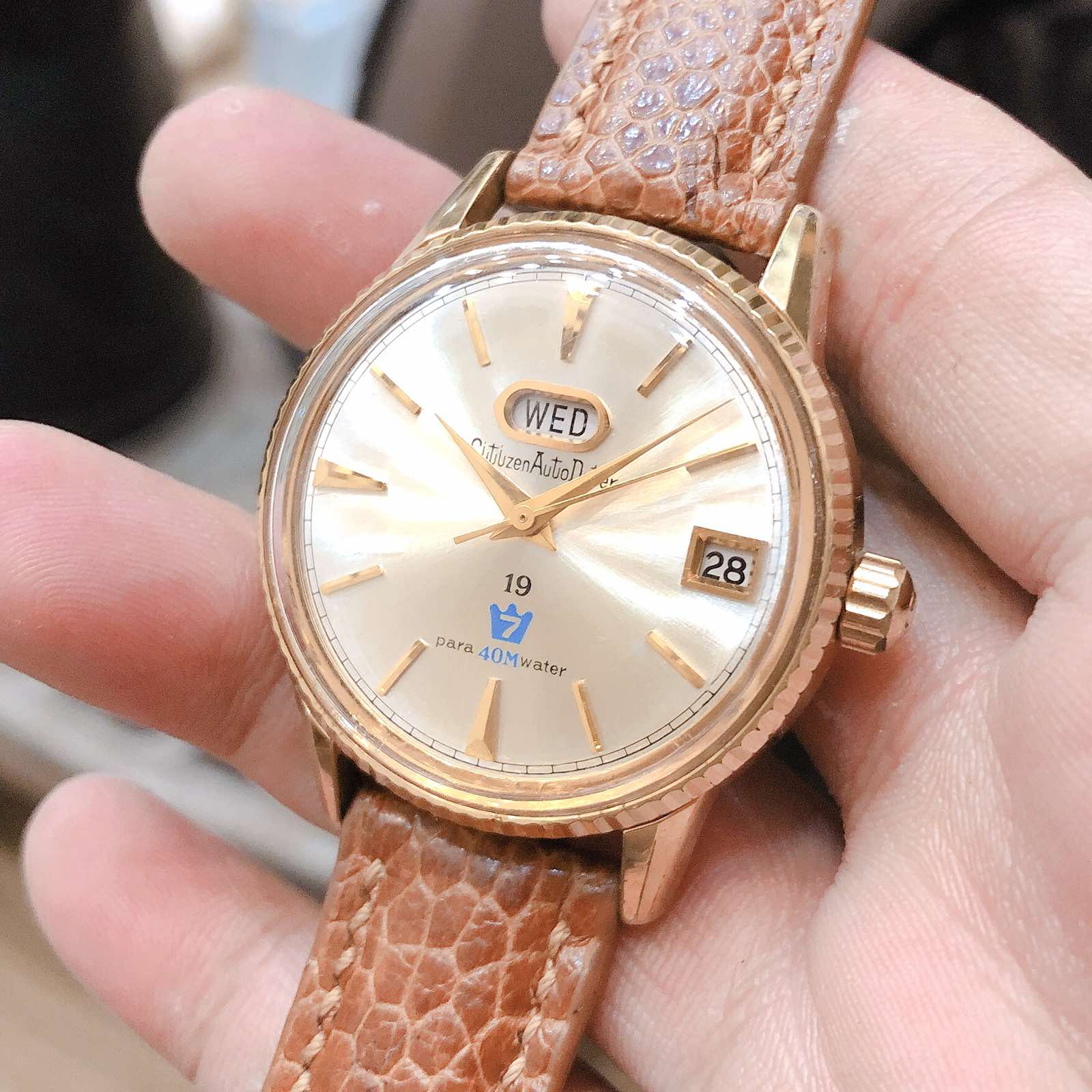 Đồng hồ cổ CITIZEN autoDater chính hãng nhật bản