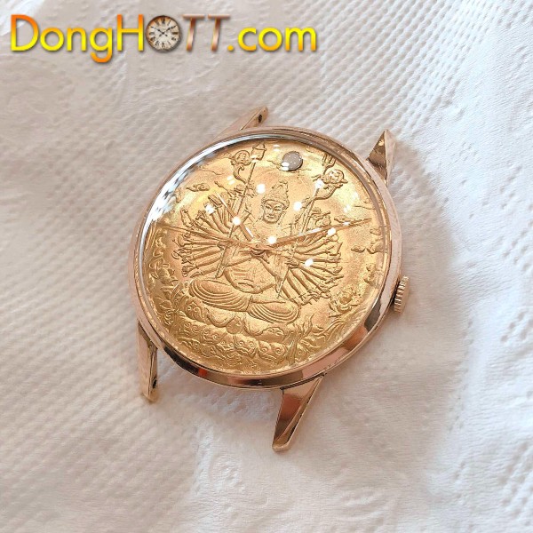 Đồng hồ cổ CITIZEN Hiline Mặt Phật lacke 18k vàng hồng lên dây chính hãng nhật bản 