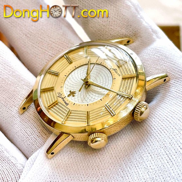 Đồng hồ cổ CITIZEN rung reo bát quái kim đĩa lên dây vỏ bọc vàng 14k gold chính hãng nhật bản 