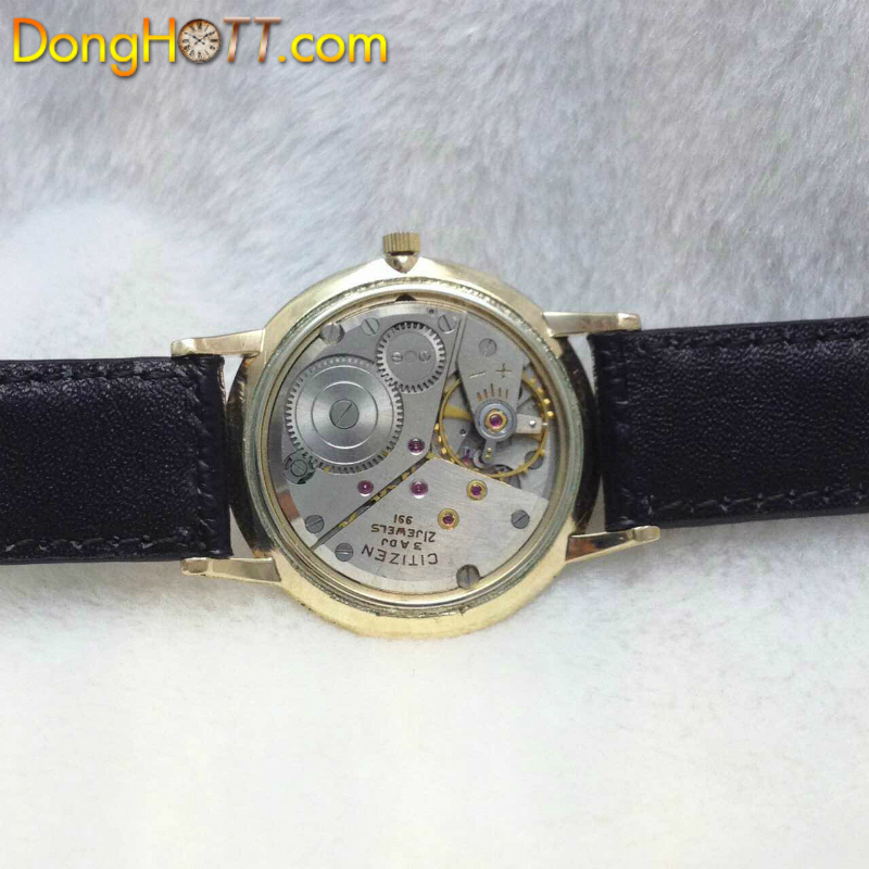 Đồng hồ cổ Citizen Delux 21 jewels lên dây bọc vàng chính hãng Japan
