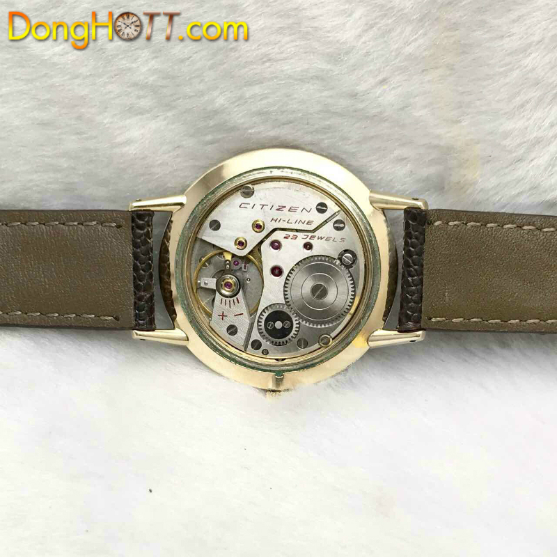 Đồng hồ cổ CITIZEN Hiline siêu mỏng lên giây bọc vàng 14k toàn thân chính hãng Nhật 