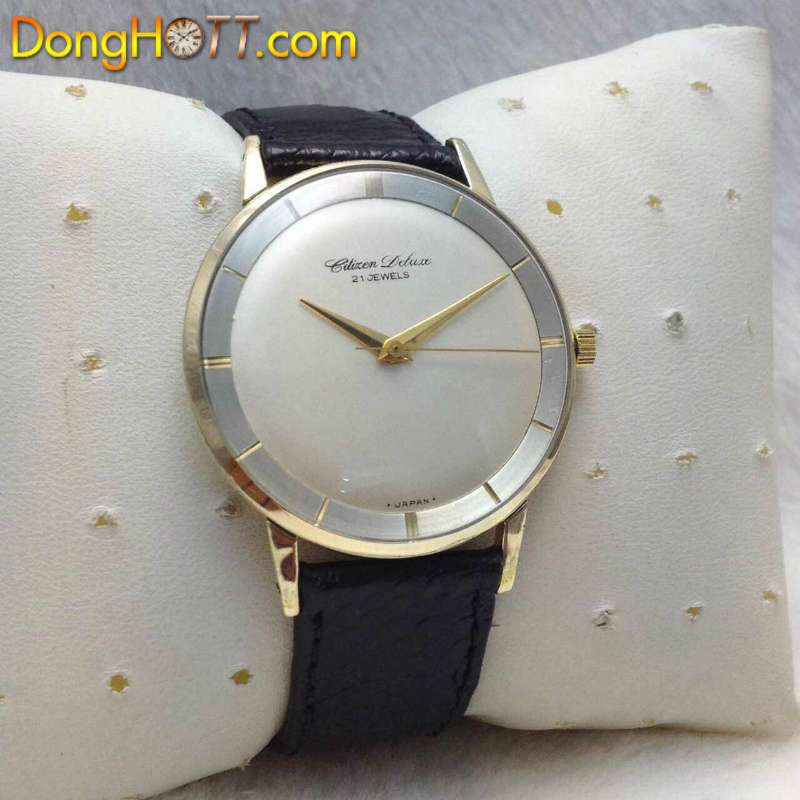 Đồng hồ cổ Citizen Delux 21 jewels lên dây bọc vàng chính hãng Japan