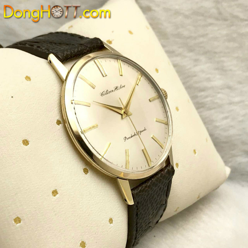 Đồng hồ cổ CITIZEN Hiline siêu mỏng lên giây bọc vàng 14k toàn thân chính hãng Nhật 