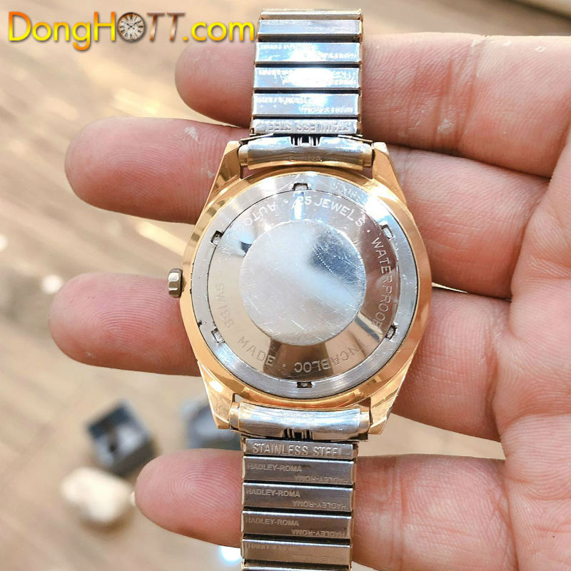 Đồng hồ cổ EDOX automatic lacke vàng chính hãng thuỵ sỹ