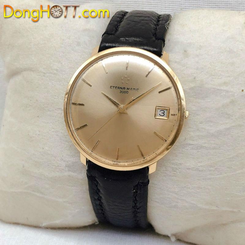 Đồng hồ cổ Eterna 3000 Automatic siêu mỏng Vàng đúc đặc 18k nguyên khối Thuỵ Sĩ