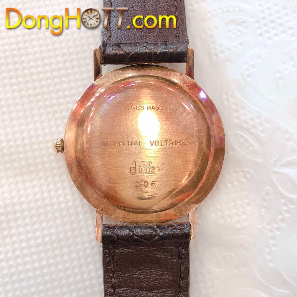 Đồng hồ cổ Germinal Voltaire lên dây vàng đúc 14k chính hãng thụy sỹ 