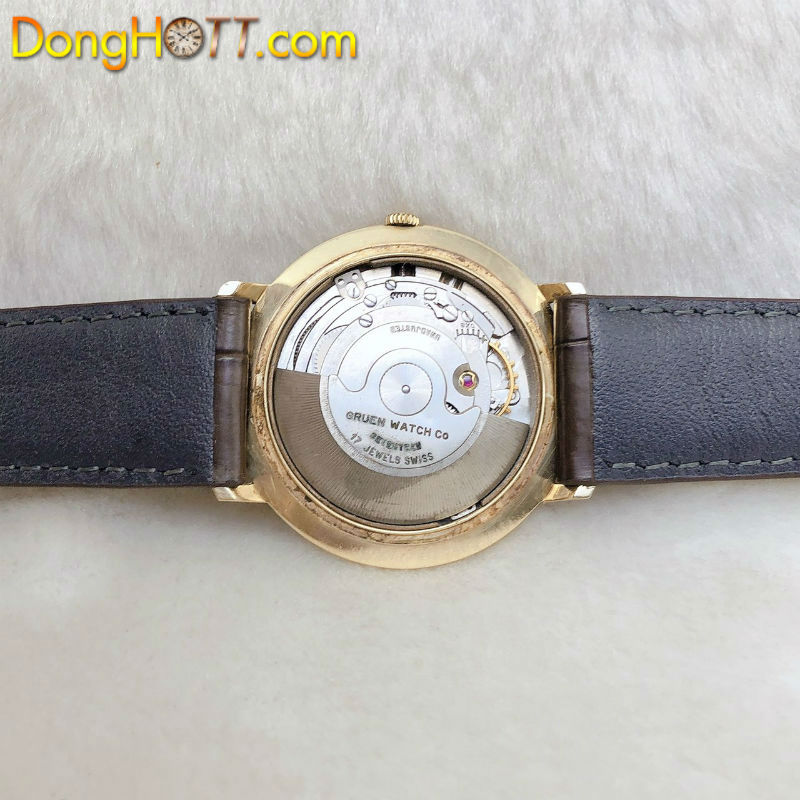 Đồng hồ cổ GRUEN Automatic vàng đúc 14k nguyên khối chính hãng Thuỵ Sĩ