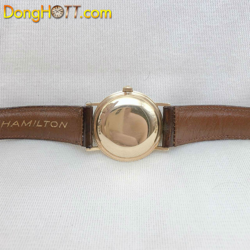 Đồng hồ cổ Hamilton lên dây vàng đúc 10k full box chính hãng Thuỵ Sỹ 