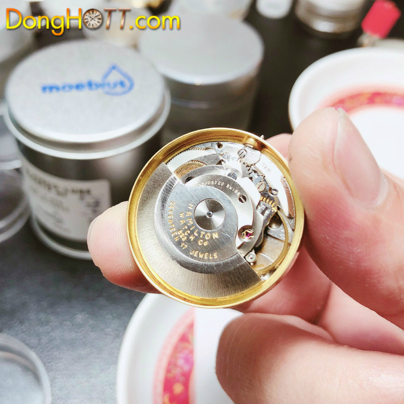 Đồng hồ cổ HAMILTON thin-0-matic vàng đúc 10k nguyên khối chính hãng Thuỵ Sỹ 