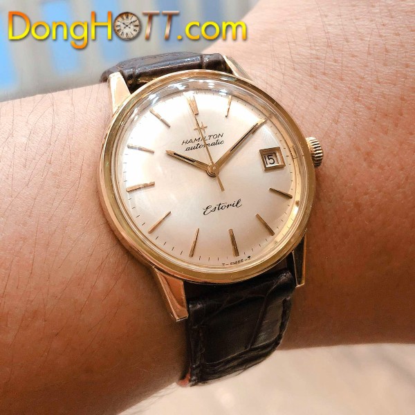 Đồng hồ cổ Hamilton Estoril Automatic bọc vàng chính hãng thuỵ sỹ