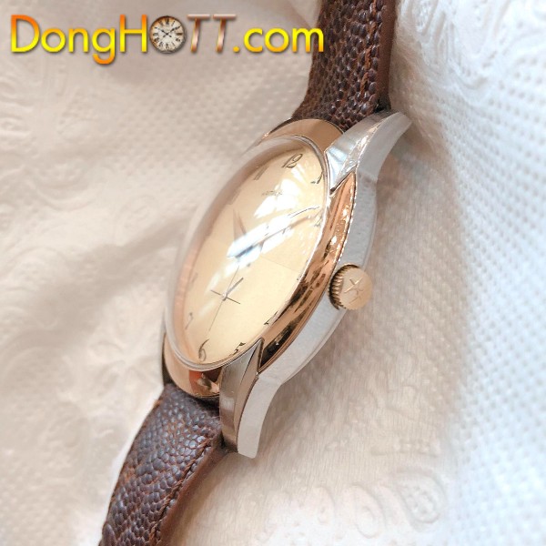 Đồng hồ cổ Hamilton lên dây DMi lacke vàng hồng 18k chính hãng Thuỵ Sĩ