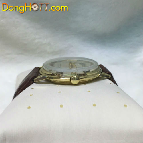 Đồng hồ cổ Hamilton Automatic 75th Year xuất sứ Thuỵ Sĩ với mặt zin trắng có 4 hạt kim cương, 3kim rất đẹp. Vỏ-đáy-núm bọc vàng 10k.