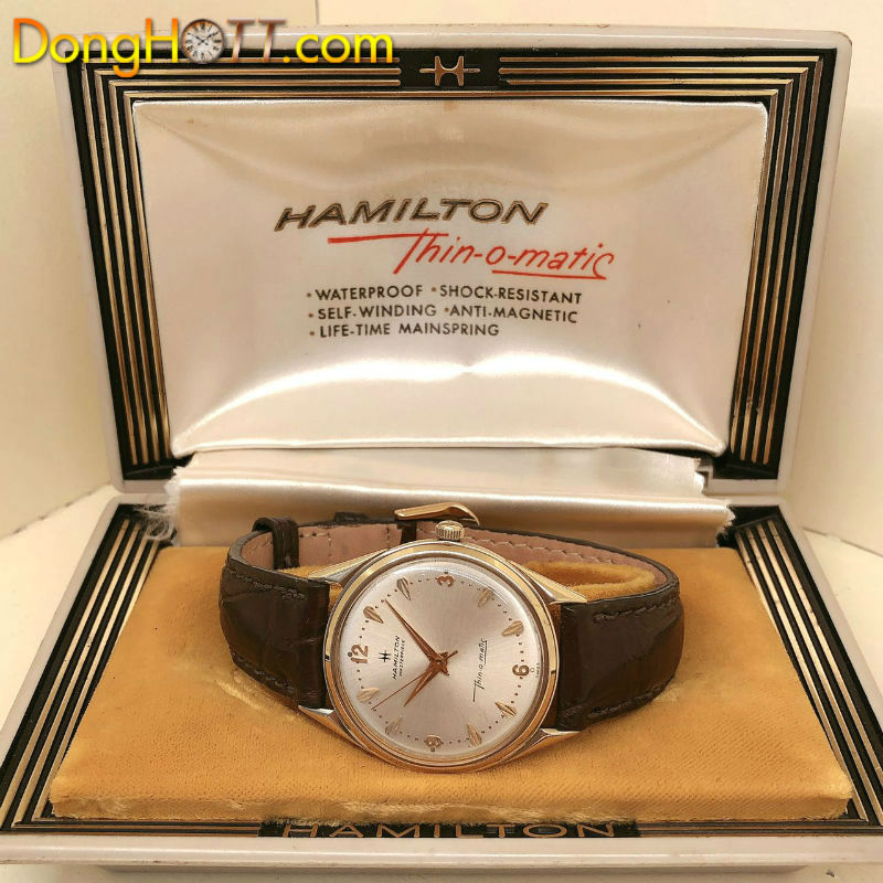 Đồng hồ cổ HAMILTON thin-0-matic vàng đúc 10k full fullbox