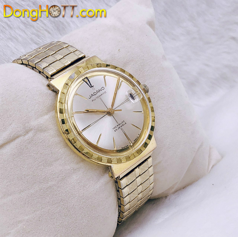 Đồng hồ cổ JADANO Automatic lacke vàng 18k chính hãng Thuỵ Sỹ 
