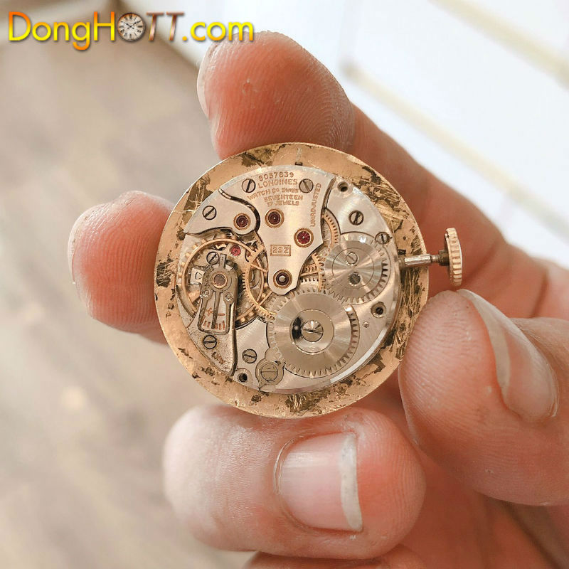 Đồng hồ cổ Longines lên dây bọc vàng toàn thân nguyên khối Thuỵ Sĩ