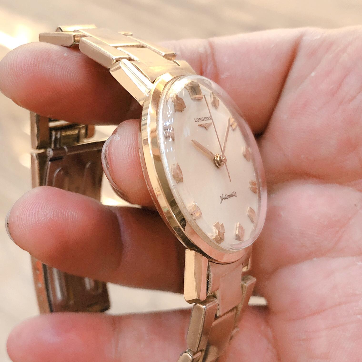 Đồng hồ cổ Longines Automatic vàng đúc đặc 18k nguyên khối fullbox chính hãng Thuỵ Sĩ 