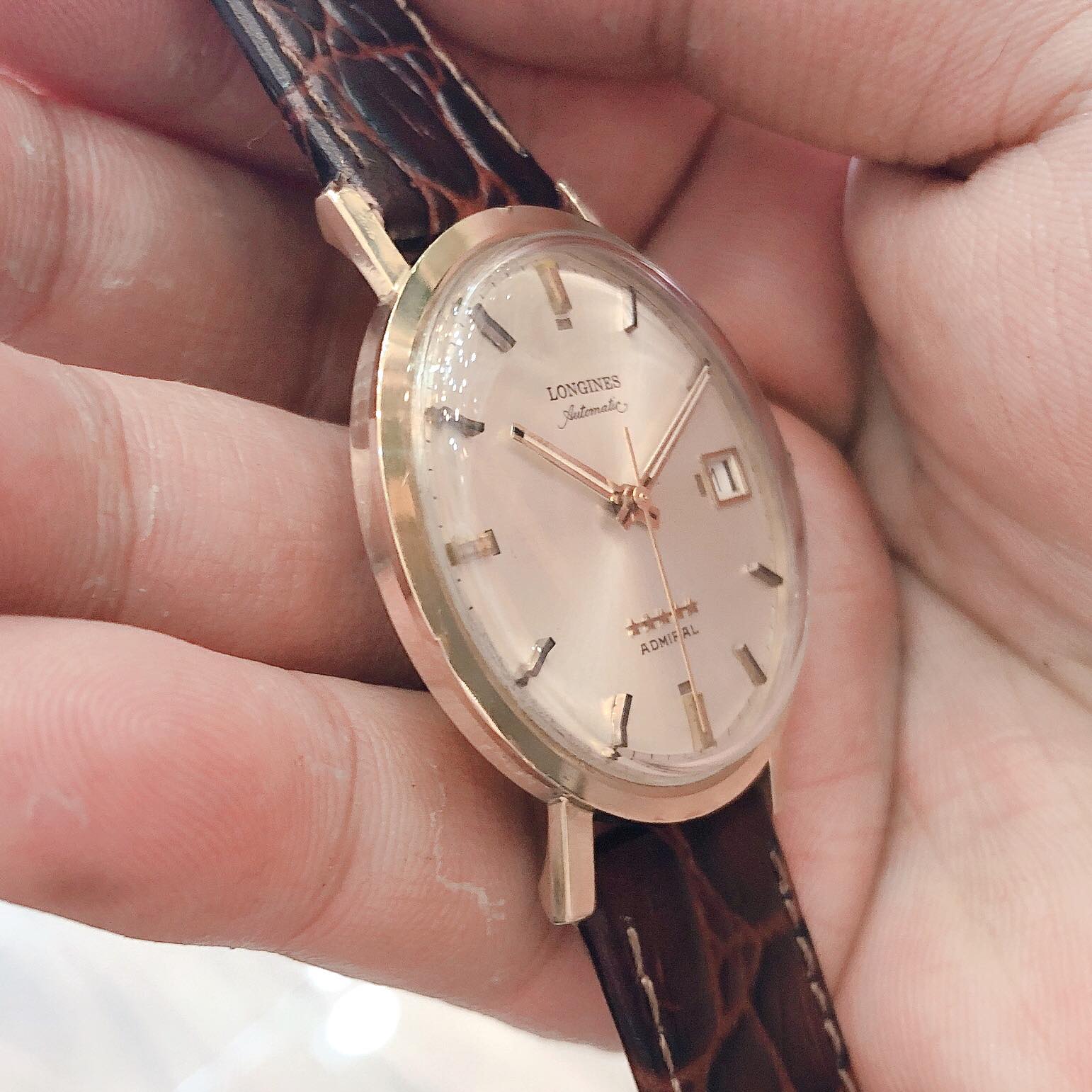 Đồng hồ cổ Longines đô đốc 5* automatic 10k goldfilled chính hãng Thuỵ Sĩ