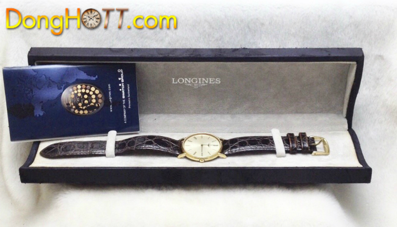 Đồng hồ Longines Quazt siêu mỏng bọc lacke vàng Full Box chính hãng Thuỵ Sĩ 