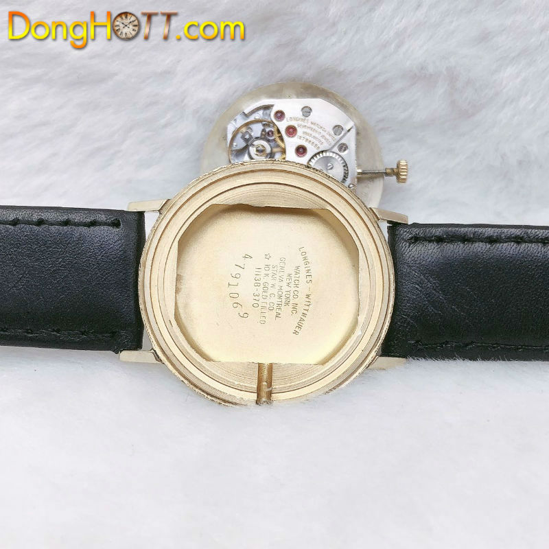 Đồng hồ cổ Longines kim đĩa lên dây bọc vàng chính hãng Thuỵ Sĩ 