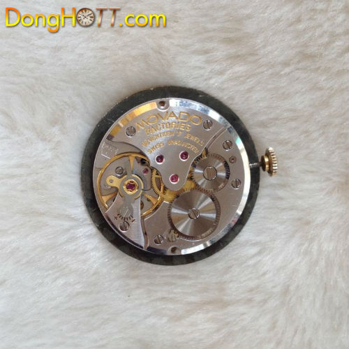 Đồng hồ MOVADO 2 kim 1 lịch vỏ vàng đúc 14k chính hãng Thụy Sĩ với mặt số bao công