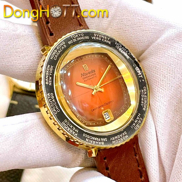 Đồng hồ Nivada Leona DeVinci GMT Watch Automatic chính hãng Thụy Sĩ.