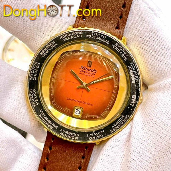 Đồng hồ Nivada Leona DeVinci GMT Watch Automatic chính hãng Thụy Sĩ.