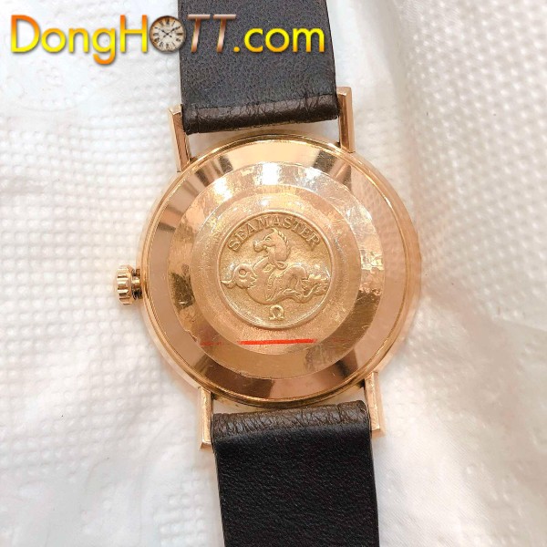 Đồng hồ cổ Omega seamaster De Ville Automatic vàng đúc 18k vàng hồng chính hãng Thuỵ Sĩ