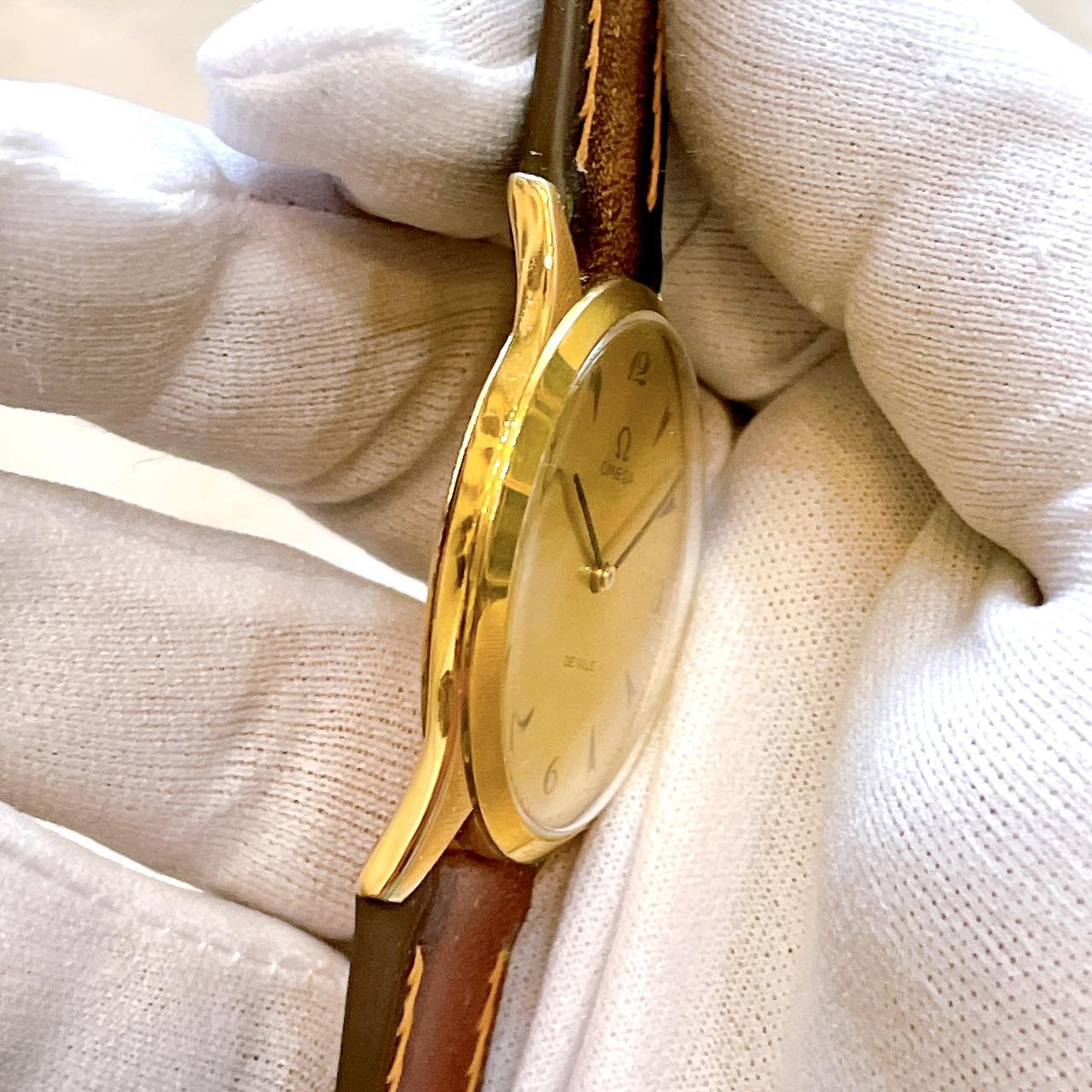 Đồng hồ cổ Omega De Ville Automatic siêu mỏng bọc vàng 14k chính hãng thụy Sĩ 