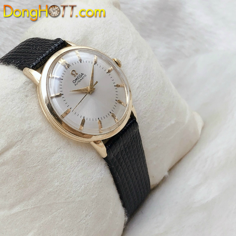 Đồng hồ cổ Omega Automatic 14k goldfilled máy lộc cộc rất xâu tuổi chính hãng Thuỵ Sỹ