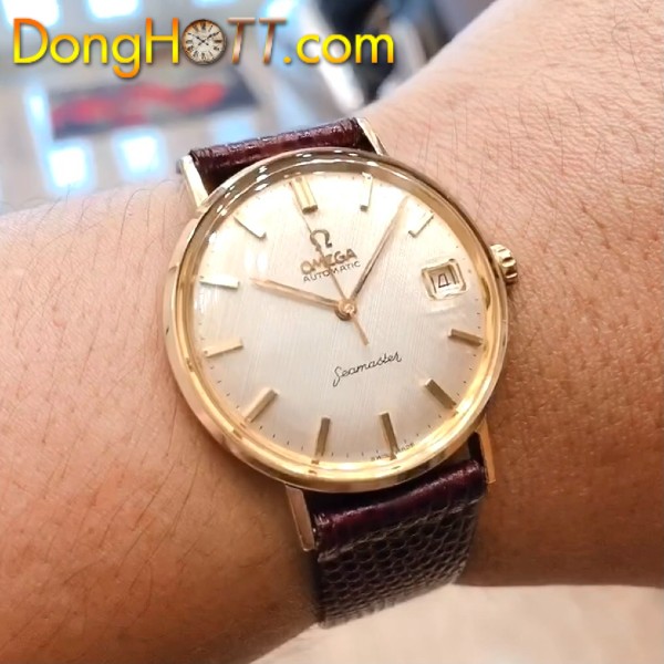 Đồng hồ cổ Omega seamaster automatic vàng đúc đặc 14k nguyên khối chính hãng Thụy Sĩ